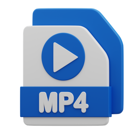 Archivo mp4  3D Icon