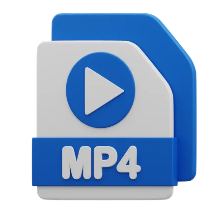 Archivo mp4  3D Icon