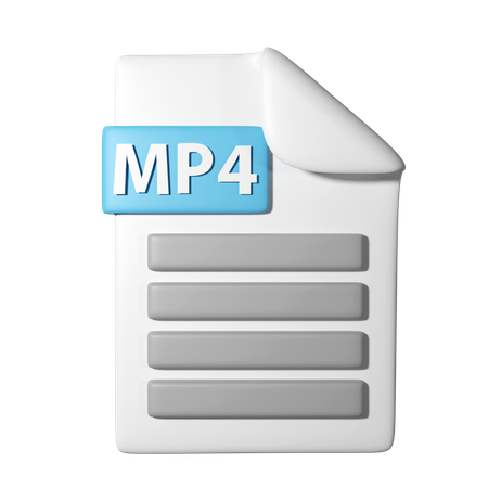 Archivo mp4  3D Icon