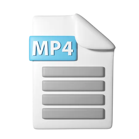 Archivo mp4  3D Icon