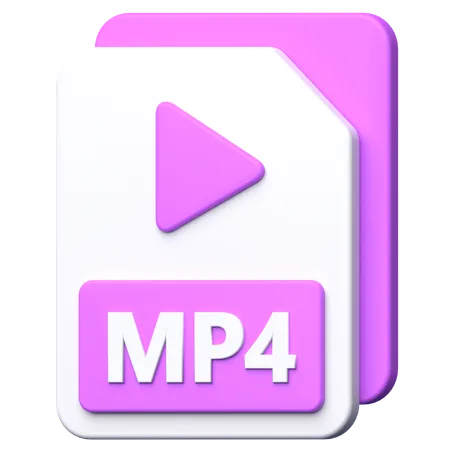 Archivo mp4  3D Icon