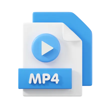 Archivo mp4  3D Icon