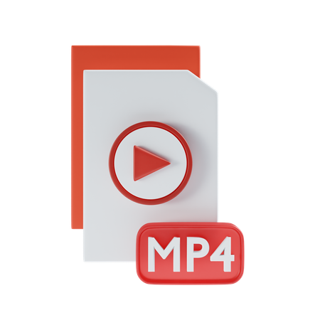 Archivo mp4  3D Icon