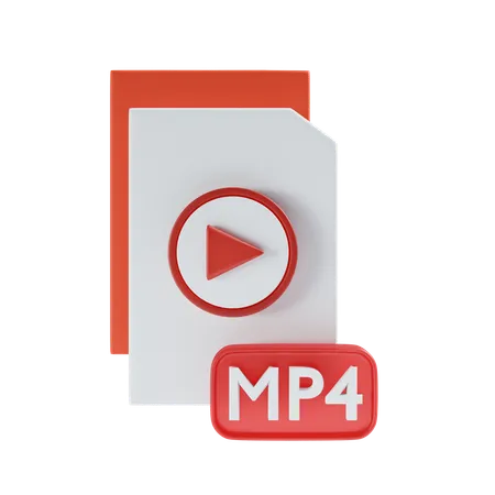 Archivo mp4  3D Icon