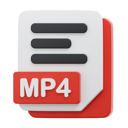 Archivo mp4  3D Icon