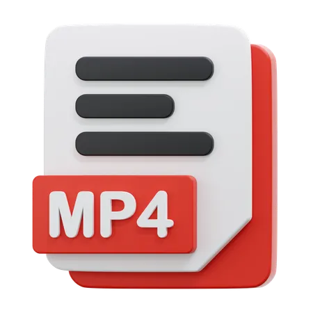 Archivo mp4  3D Icon