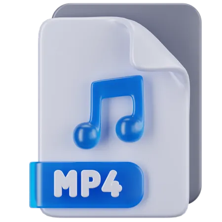 Archivo mp4  3D Icon