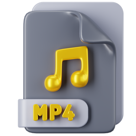 Archivo mp4  3D Icon