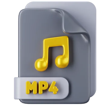 Archivo mp4  3D Icon