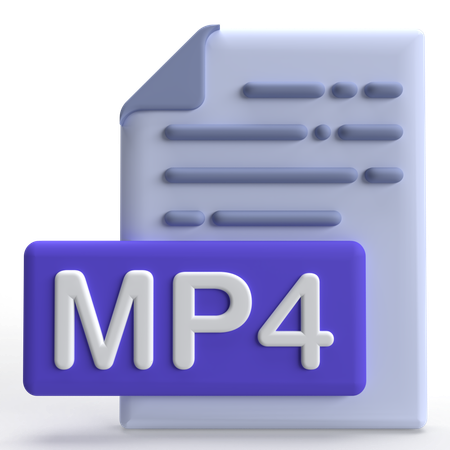 Archivo mp4  3D Icon