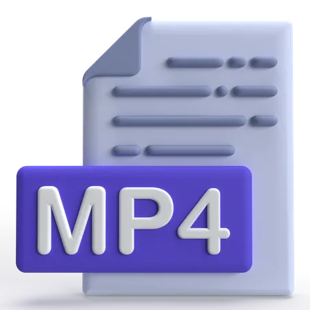 Archivo mp4  3D Icon