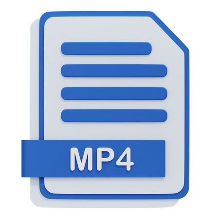 Archivo mp4  3D Icon