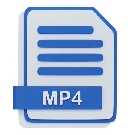 Archivo mp4  3D Icon