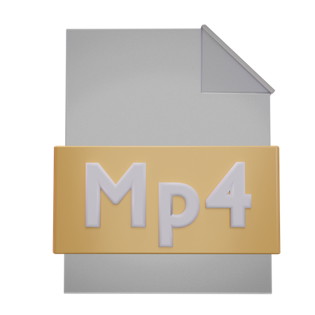 Archivo mp4  3D Icon