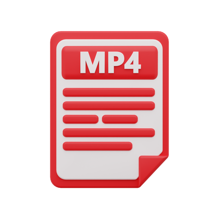 Archivo mp4  3D Icon