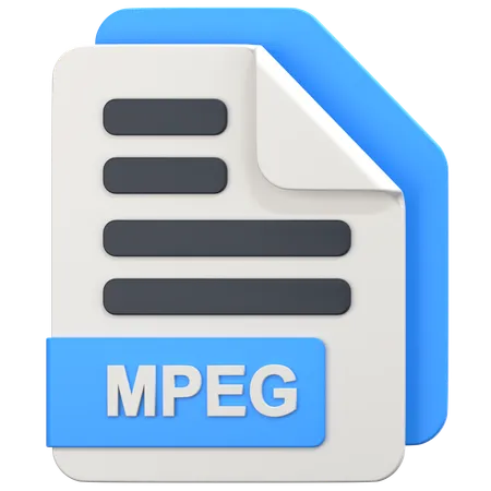 Archivo mpeg  3D Icon