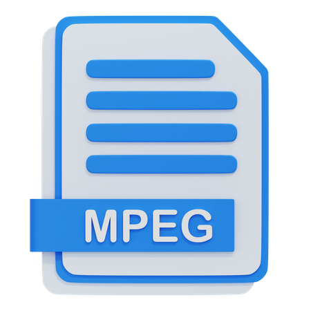 Archivo mpeg  3D Icon