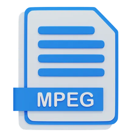 Archivo mpeg  3D Icon