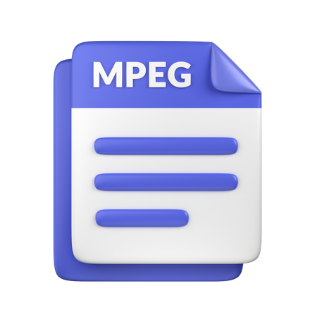 Archivo mpeg  3D Icon