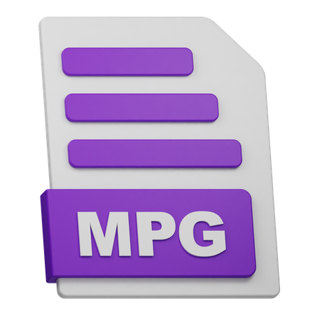 Archivo mpg  3D Icon