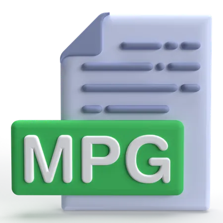 Archivo mpg  3D Icon