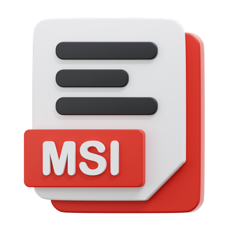 Archivo msi  3D Icon