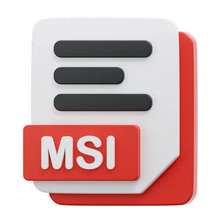 Archivo msi  3D Icon