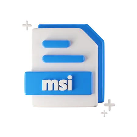 Archivo msi  3D Icon