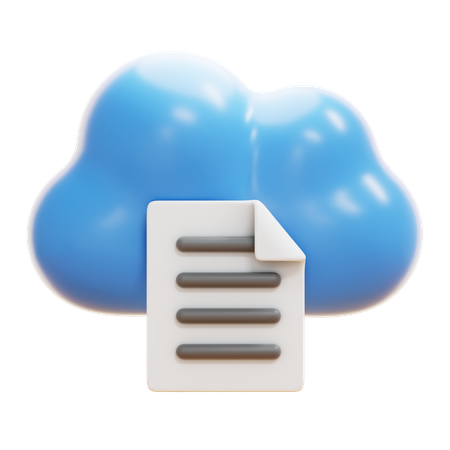 Archivo en la nube  3D Icon