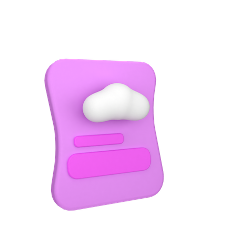 Archivo en la nube  3D Icon