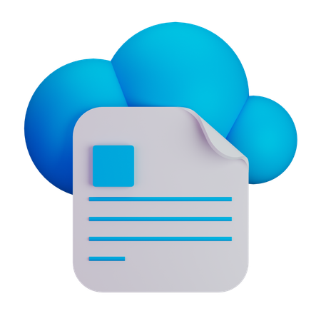 Archivo en la nube  3D Icon