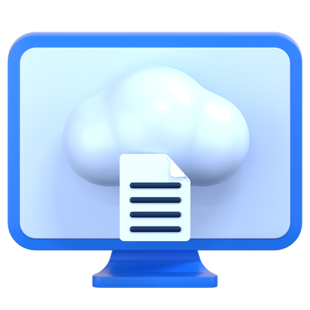 Archivo en la nube  3D Icon