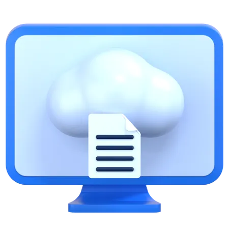 Archivo en la nube  3D Icon