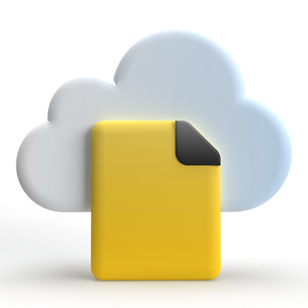 Archivo en la nube  3D Icon