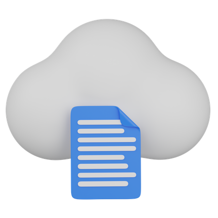 Archivo en la nube  3D Icon