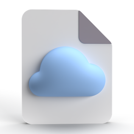 Archivo en la nube  3D Icon