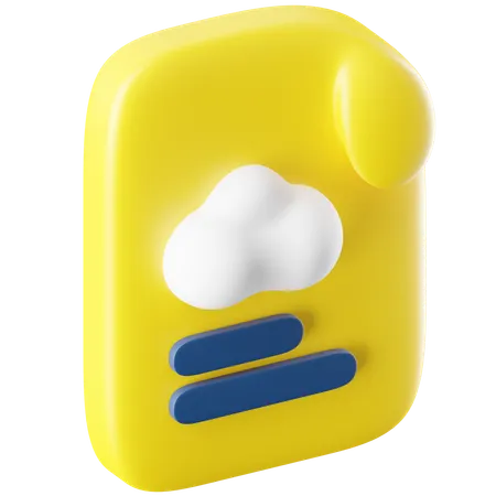 Archivo en la nube  3D Icon