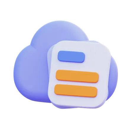 Archivo en la nube  3D Icon