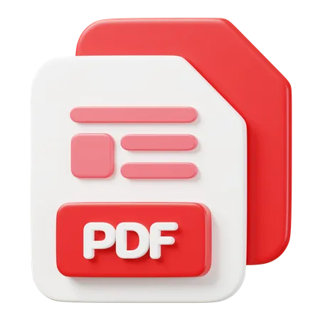 Archivo PDF  3D Icon