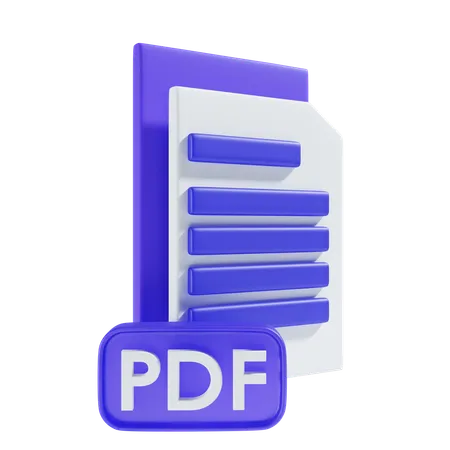 Archivo PDF  3D Icon