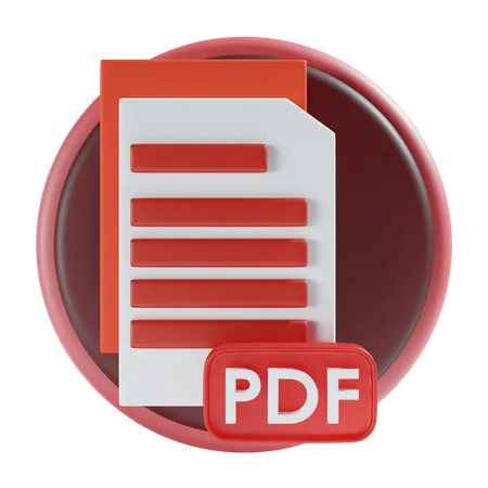 Archivo PDF  3D Icon