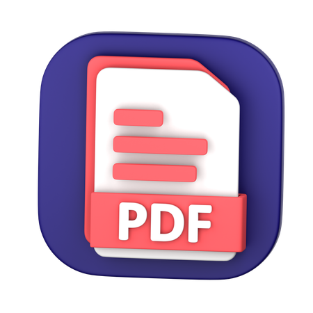 Archivo PDF  3D Icon