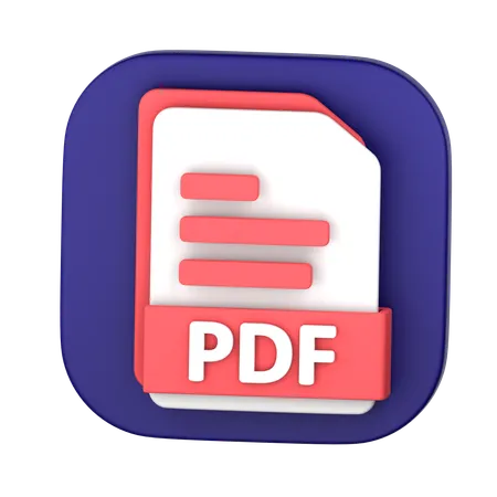 Archivo PDF  3D Icon