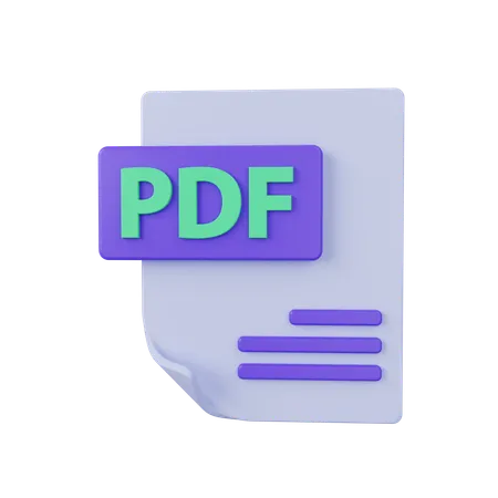 Archivo PDF  3D Icon