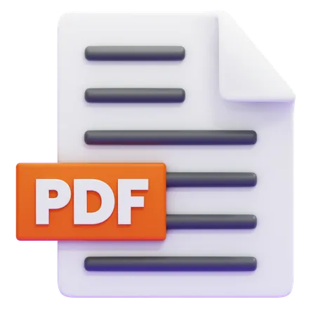 Archivo PDF  3D Icon