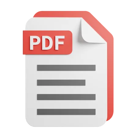 Archivo PDF  3D Icon