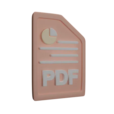 Archivo De Renderizado Documento PDF 3 D 3D Icon