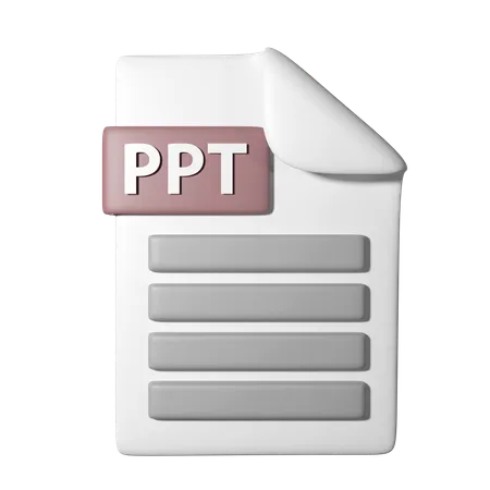 Archivo ppt  3D Icon