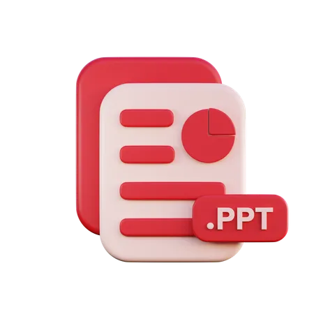 Archivo ppt  3D Icon