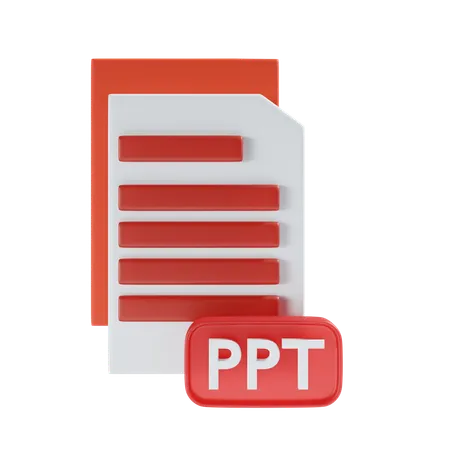 Archivo ppt  3D Icon